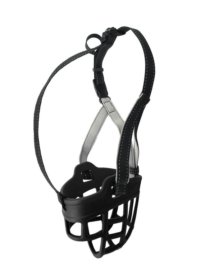 Futaba Silicone Basket Anti-Bite Muzzle For Dogs - Black - Medium (Size 4) - Image 3